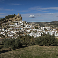 Buy canvas prints of  Two churches at mountain village in Spain by Philip Pound