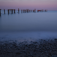 Buy canvas prints of  Swanage at sunset by Philip Pound