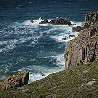 Buy canvas prints of Cliffs at Land's End in Cornwall by Philip Pound