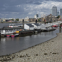 Buy canvas prints of River Thames at Rotherhithe at low tide by Philip Pound