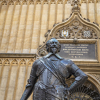 Buy canvas prints of Oxford Bodleian Statue by Philip Pound