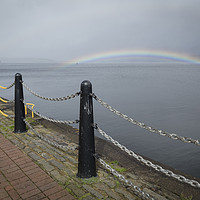 Buy canvas prints of Rainbow on River Clyde at Greenock by Philip Pound