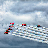 Buy canvas prints of Red Arrows Jets by Philip Pound