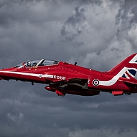 Buy canvas prints of RAF Red Arrow Hawk Jet by Philip Pound