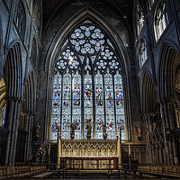 Buy canvas prints of Ripon Cathedral Stained Glass Window by Philip Pound