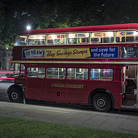 Buy canvas prints of London Red Double Decker Bus in Parliament Square  by Philip Pound