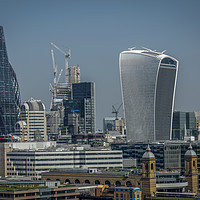 Buy canvas prints of Cheese Grater and Walkie Talkie Buildings in Londo by Philip Pound