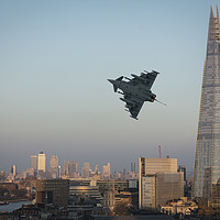 Buy canvas prints of RAF Eurofighter Typhoon and The Shard by Philip Pound