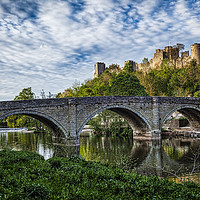 Buy canvas prints of Ludlow Castle from the banks of the River Teme by Philip Pound
