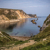 Buy canvas prints of Man of War Bay in Dorset by Philip Pound