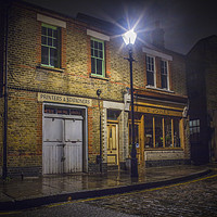 Buy canvas prints of Old London Street in the rain at night by Philip Pound