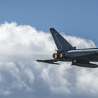 Buy canvas prints of RAF Typhoon Fighter Jet in Flight by Philip Pound