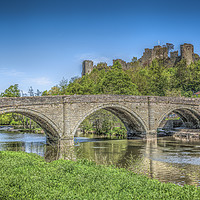 Buy canvas prints of Dinham Bridge and Ludlow Castle in Ludlow  by Philip Pound