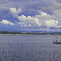 Buy canvas prints of  Clouds above Moray Firth by Derek Corner