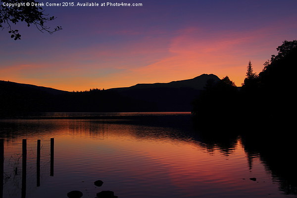  Sunset at Loch Ard Picture Board by Derek Corner