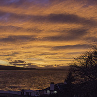 Buy canvas prints of Setting sun over Beauly Firth by Derek Corner