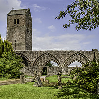 Buy canvas prints of Church ruins, Muthill by Derek Corner