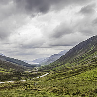 Buy canvas prints of Looking down the Glen towards Loch Maree by Derek Corner