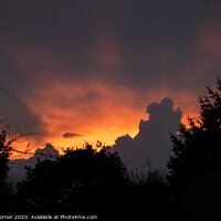 Buy canvas prints of Sunset over Cumbernauld by Derek Corner