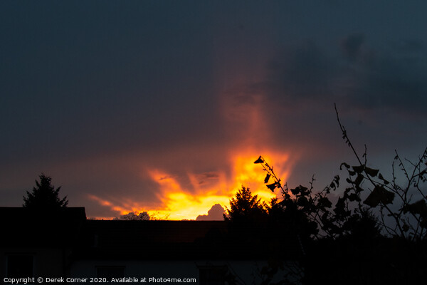 Sunset clouds over Cumbernauld Picture Board by Derek Corner