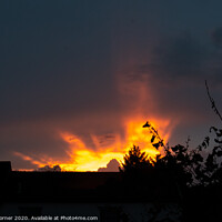 Buy canvas prints of Sunset clouds over Cumbernauld by Derek Corner