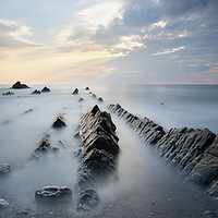 Buy canvas prints of Welcombe Mouth Long Exposure by mark leader