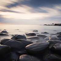 Buy canvas prints of Long exposure at Duckpool Bay by mark leader