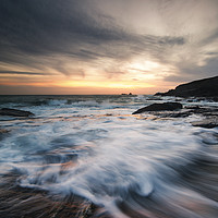 Buy canvas prints of A Cornish Sunset by mark leader