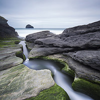Buy canvas prints of Trebarwith Strand by mark leader