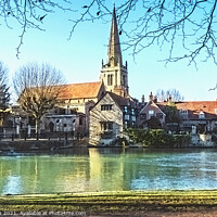Buy canvas prints of Church of St Helen Abingdon by Ian Lewis
