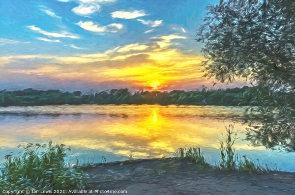 An Impressionist Sunset Picture Board by Ian Lewis