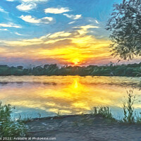 Buy canvas prints of An Impressionist Sunset by Ian Lewis