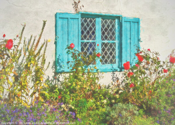 Old Cottage Window With Shutters Picture Board by Ian Lewis