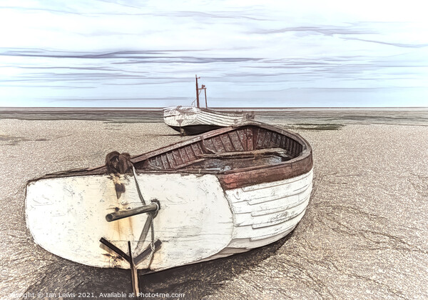 Boats On a Shingle Beach Picture Board by Ian Lewis