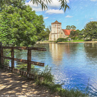Buy canvas prints of Bisham From The Thames Path by Ian Lewis