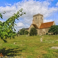 Buy canvas prints of The Church Of St Mary at Cholsey by Ian Lewis