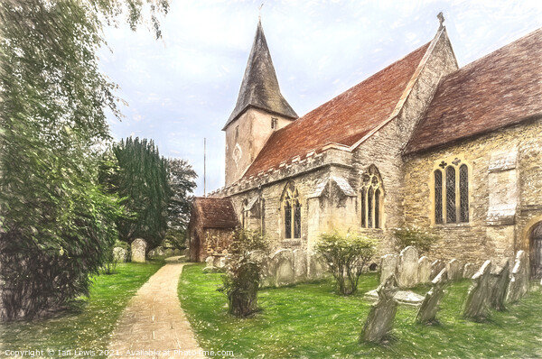 A View Of Bosham Parish Church Picture Board by Ian Lewis
