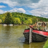 Buy canvas prints of Vintage Boat On The Thames by Ian Lewis