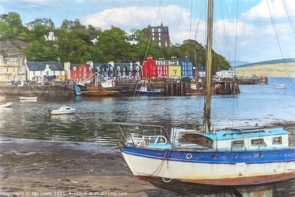 Tobermory Harbour Picture Board by Ian Lewis