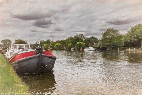On The Thames Above Henley  Picture Board by Ian Lewis