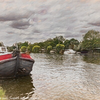 Buy canvas prints of On The Thames Above Henley  by Ian Lewis