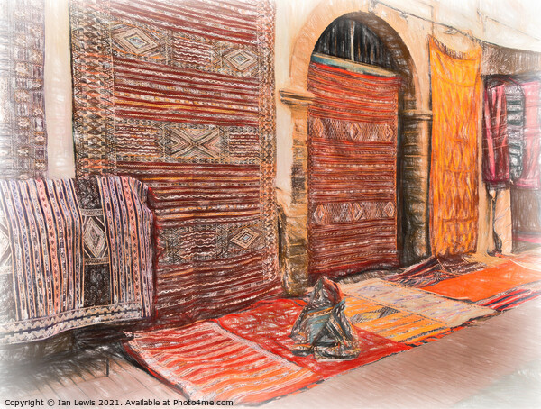 Carpets For Sale  In Essaouira Picture Board by Ian Lewis