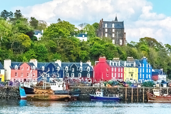 Colourful Tobermory Picture Board by Ian Lewis