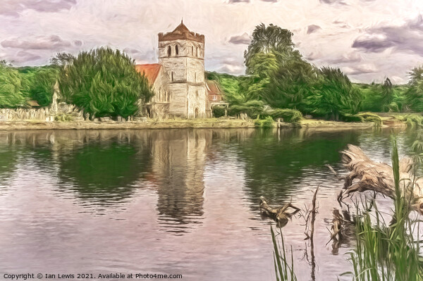 Bisham Church By The Thames Picture Board by Ian Lewis