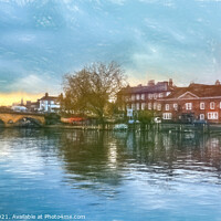 Buy canvas prints of Henley on Thames a Digital Sketch by Ian Lewis