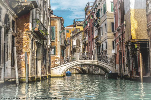 A Beautiful Venetian Canal Picture Board by Ian Lewis