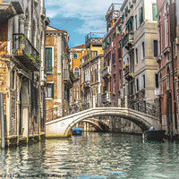 Buy canvas prints of A Beautiful Venetian Canal by Ian Lewis