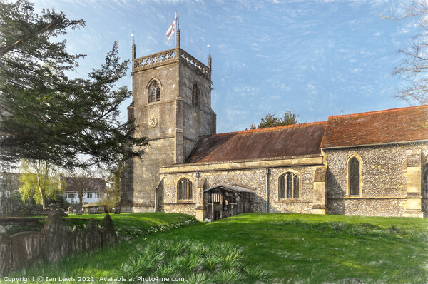 Blewbury Church in Oxfordshire Picture Board by Ian Lewis
