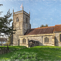 Buy canvas prints of Blewbury Church in Oxfordshire by Ian Lewis