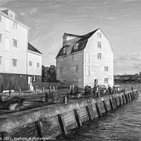 Buy canvas prints of A Sketch of Woodbridge Tide Mill  by Ian Lewis